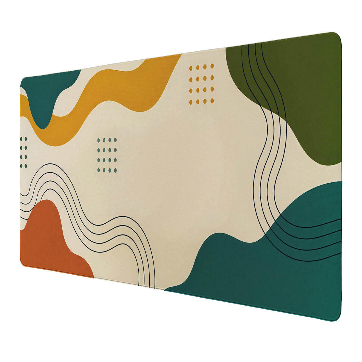 Abstrakte Wellen Schreibtischunterlage 69x31cm XXL Mauspad für Designliebhaber