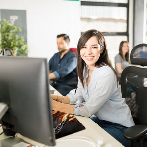 dämonischer Schädel mit E-Gitarre Schreibtischunterlage 69x31cm XXL Mauspad für Metal-Fans