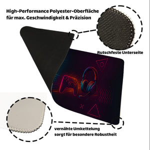 Cyberpunk Gaming Setup Schreibtischunterlage 69x31cm XXL Mauspad für Gamer