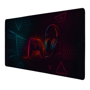 Cyberpunk Gaming Setup Schreibtischunterlage 69x31cm XXL Mauspad für Gamer