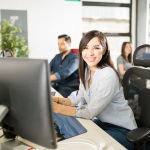 Winterliche Berglandschaft Schreibtischunterlage 69x31cm XXL Mauspad mit Sonnenuntergang