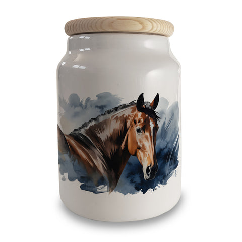 Pferdekopf Aquarell Keksdose für Pferdefans