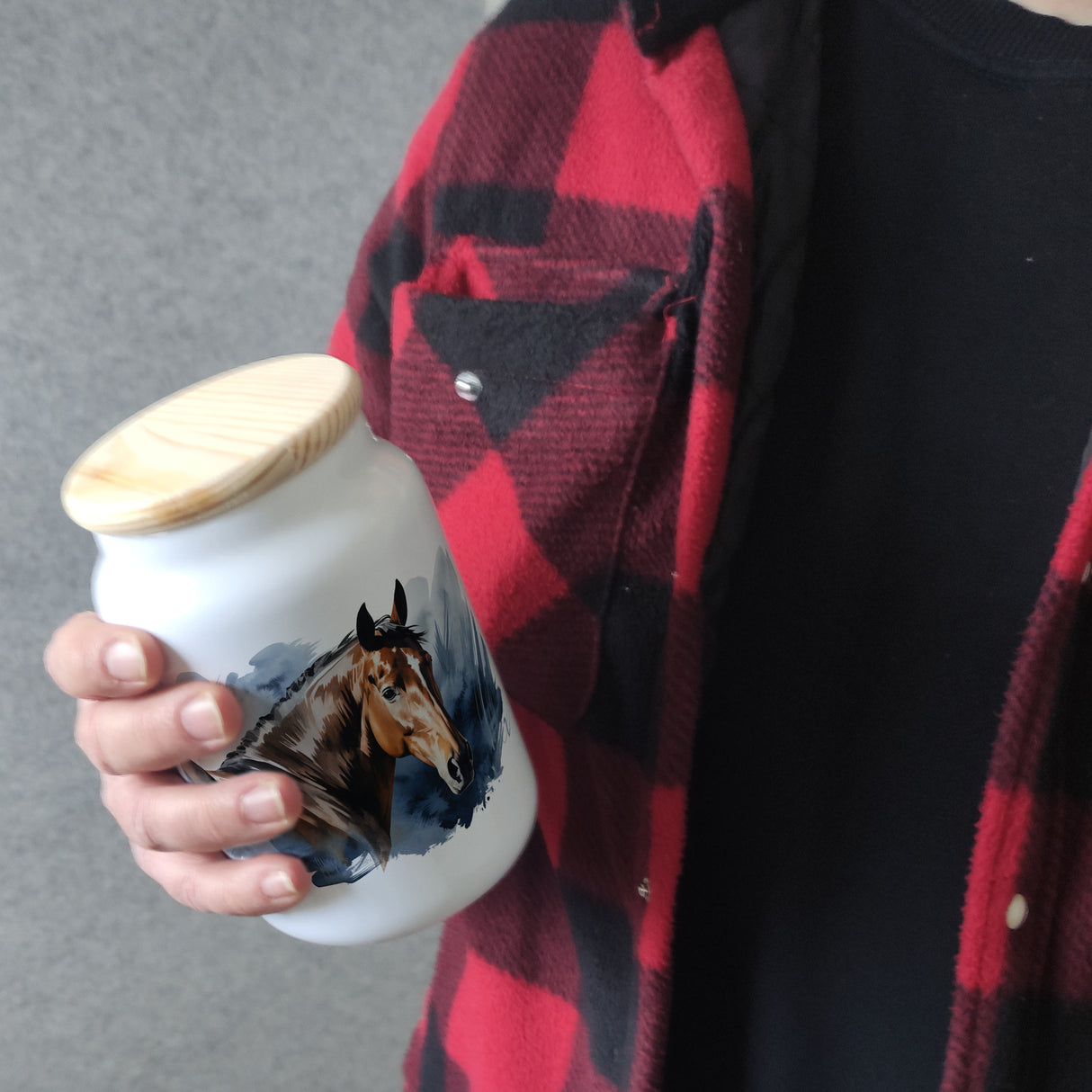 Pferdekopf Aquarell Keksdose für Pferdefans