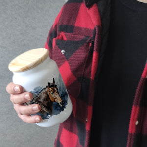 Pferdekopf Aquarell Keksdose für Pferdefans