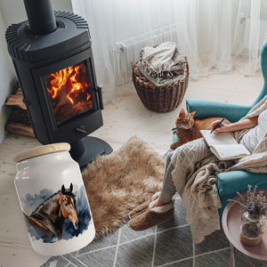 Pferdekopf Aquarell Keksdose für Pferdefans