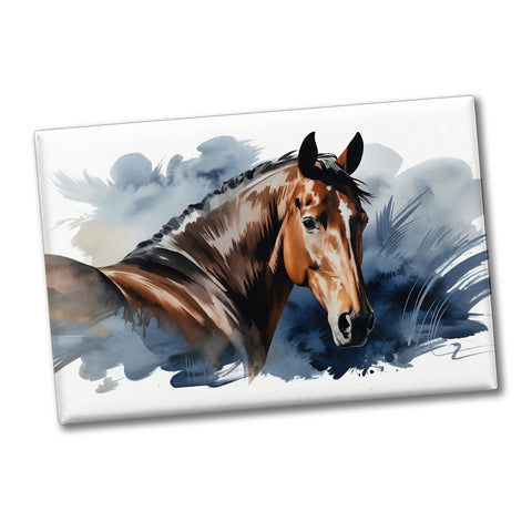 Pferdekopf Aquarell Souvenir Magnet für Pferdefans