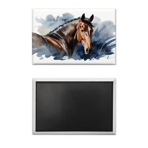 Pferdekopf Aquarell Souvenir Magnet für Pferdefans
