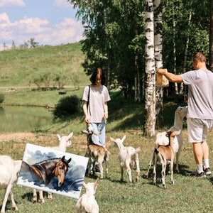 Pferdekopf Aquarell Souvenir Magnet für Pferdefans
