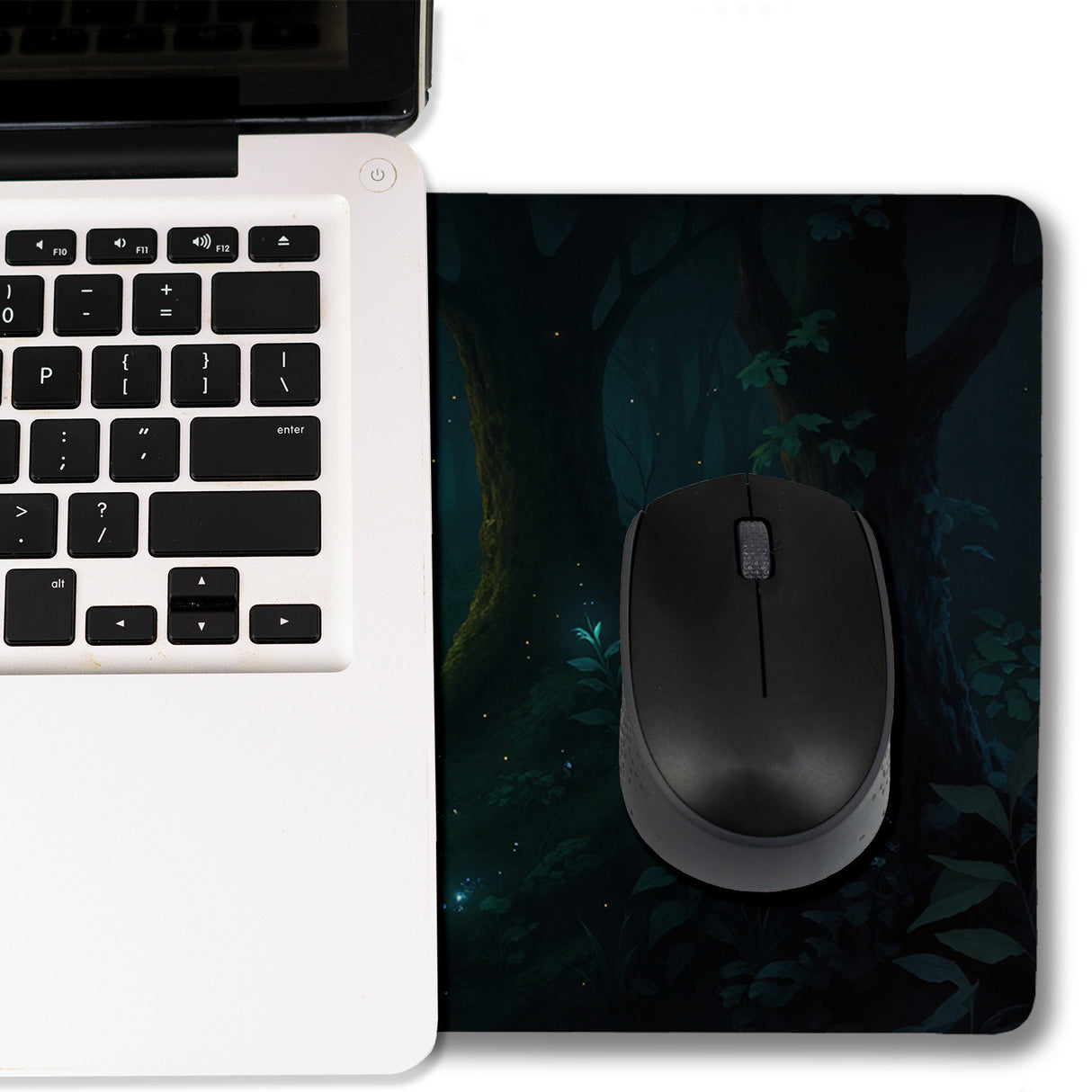 Mystischer Waldpfad Schreibtischunterlage 69x31cm XXL Mauspad für Naturfans