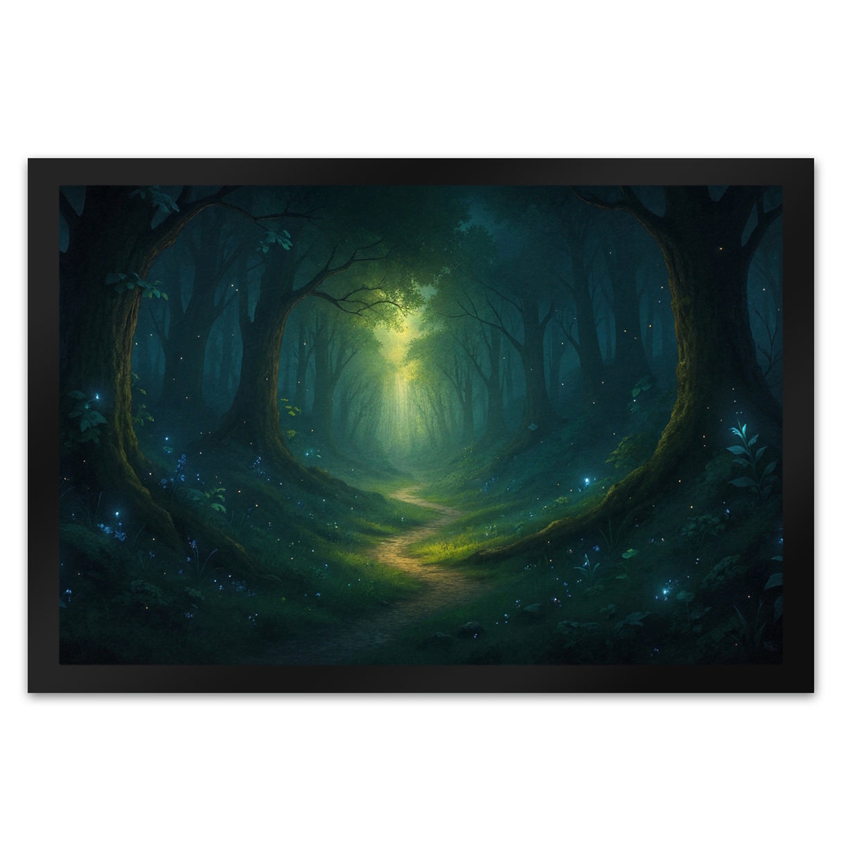 Mystischer Waldpfad Fußmatte in 35x50 cm für Naturfans