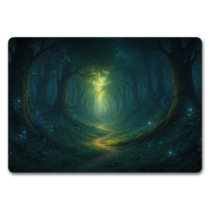 Mystischer Waldpfad Fußmatte in 35x50 cm ohne Rand für Naturfans