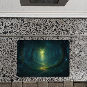 Mystischer Waldpfad Fußmatte in 35x50 cm ohne Rand für Naturfans