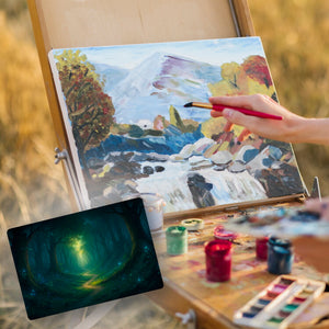 Mystischer Waldpfad Fußmatte in 35x50 cm ohne Rand für Naturfans