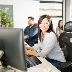 Winterlandschaft Sonnenuntergang am Fluss Schreibtischunterlage 69x31cm XXL Mauspad