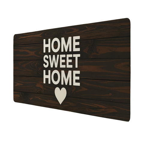 HOME SWEET HOME Schreibtischunterlage 69x31cm XXL Mauspad Holzoptik