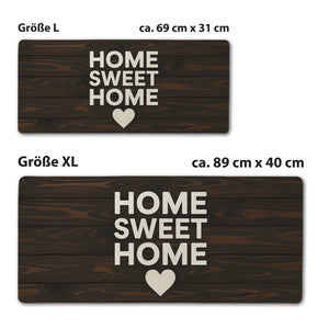 HOME SWEET HOME Schreibtischunterlage 69x31cm XXL Mauspad Holzoptik