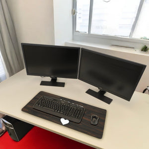 HOME SWEET HOME Schreibtischunterlage 69x31cm XXL Mauspad Holzoptik