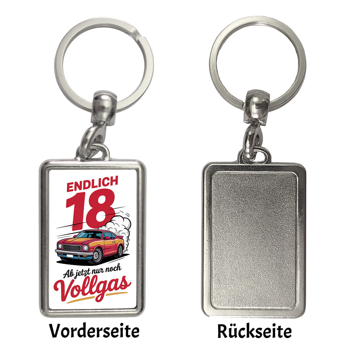Endlich 18 - Vollgas Schlüsselanhänger für den Führerschein
