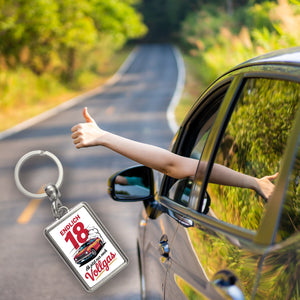 Endlich 18 - Vollgas Schlüsselanhänger für den Führerschein