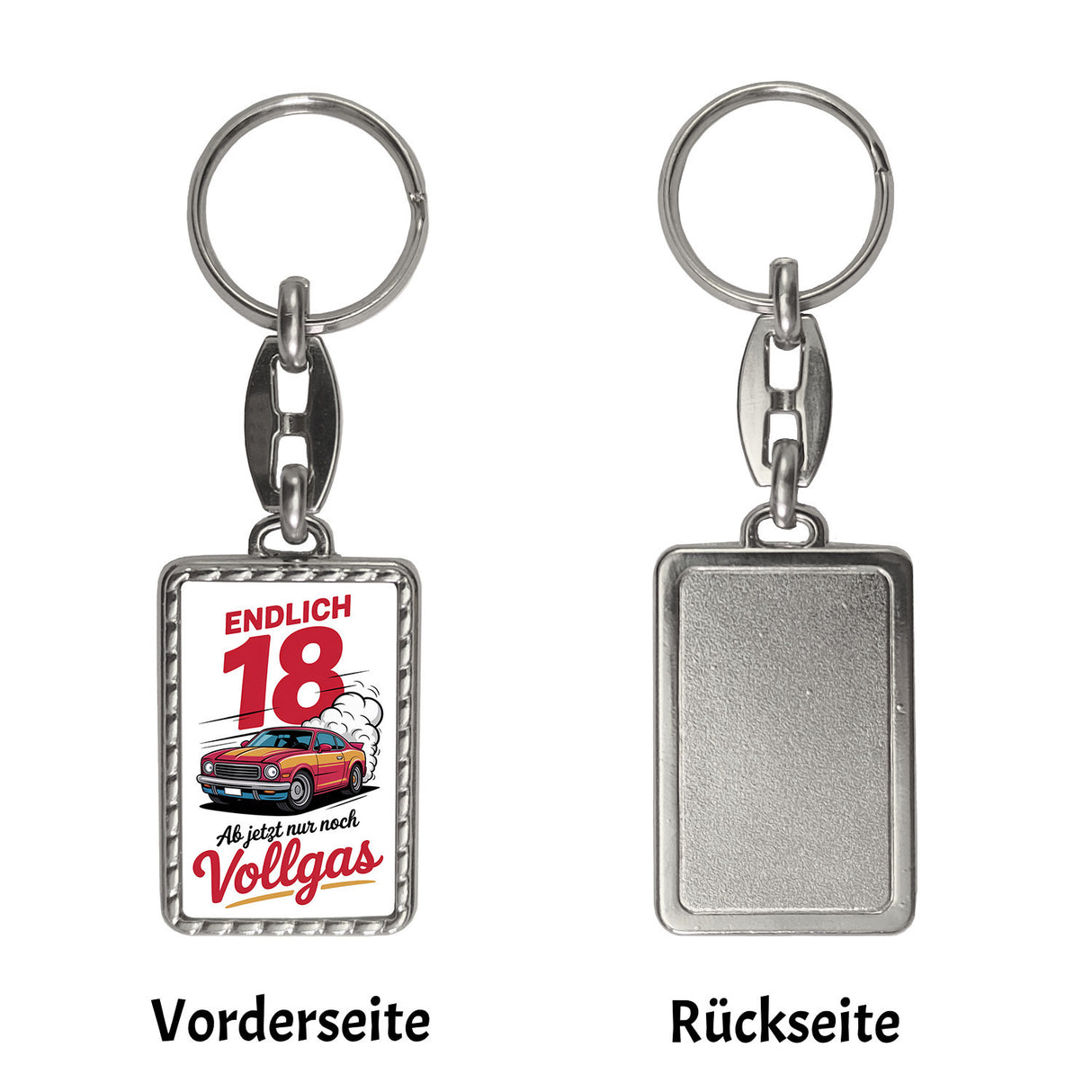 Endlich 18 - Vollgas Schlüsselanhänger für den Führerschein