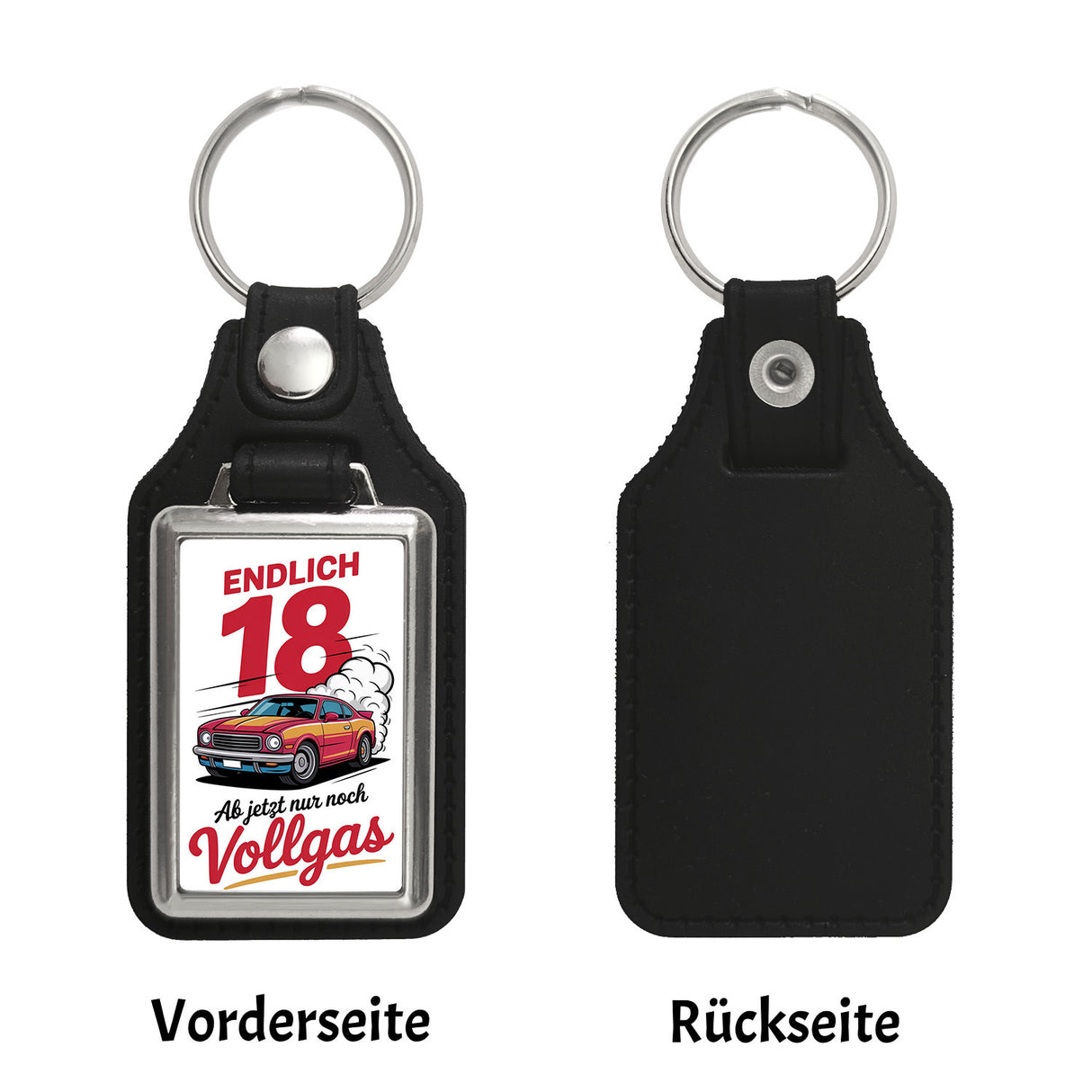 Endlich 18 - Vollgas Schlüsselanhänger für den Führerschein