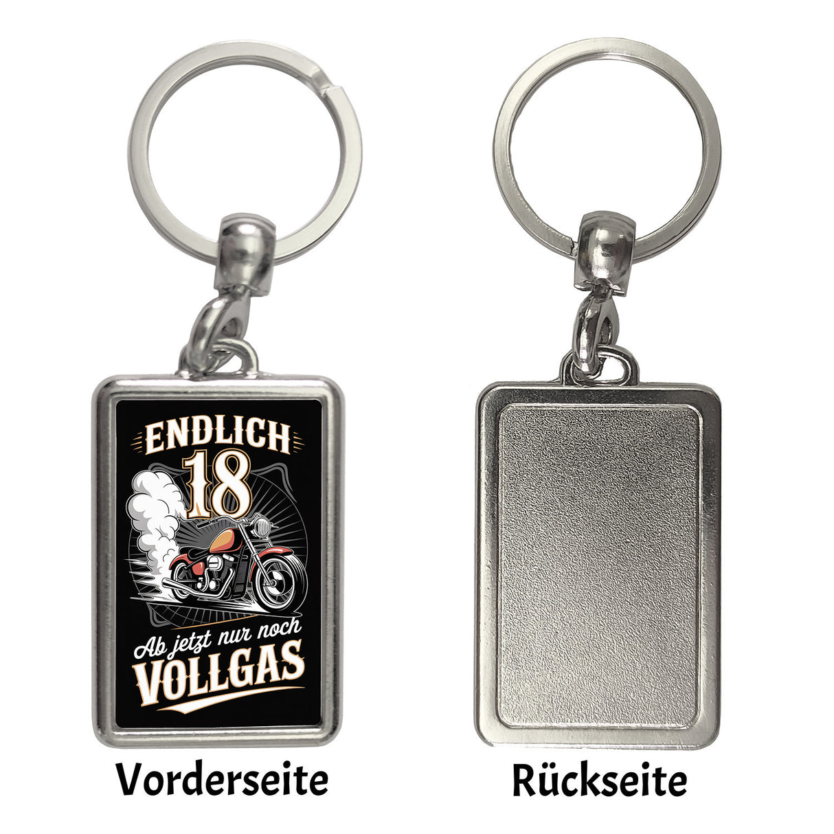 Endlich 18 Motorrad Schlüsselanhänger - nur noch Vollgas