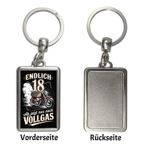 Endlich 18 Motorrad Schlüsselanhänger - nur noch Vollgas