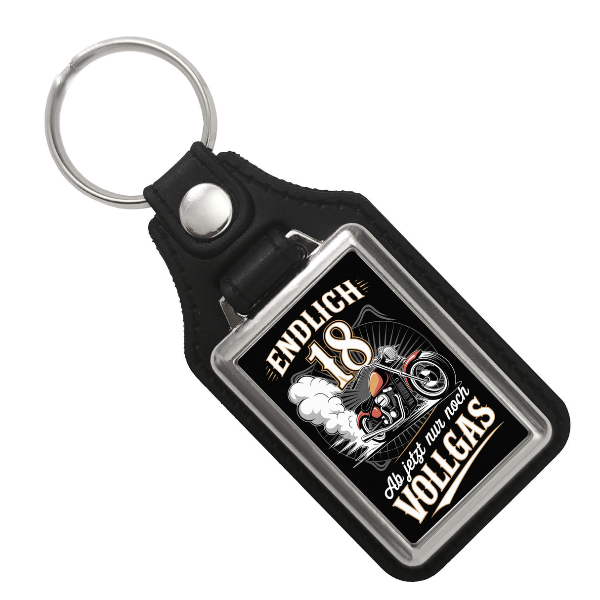 Endlich 18 Motorrad Schlüsselanhänger - nur noch Vollgas
