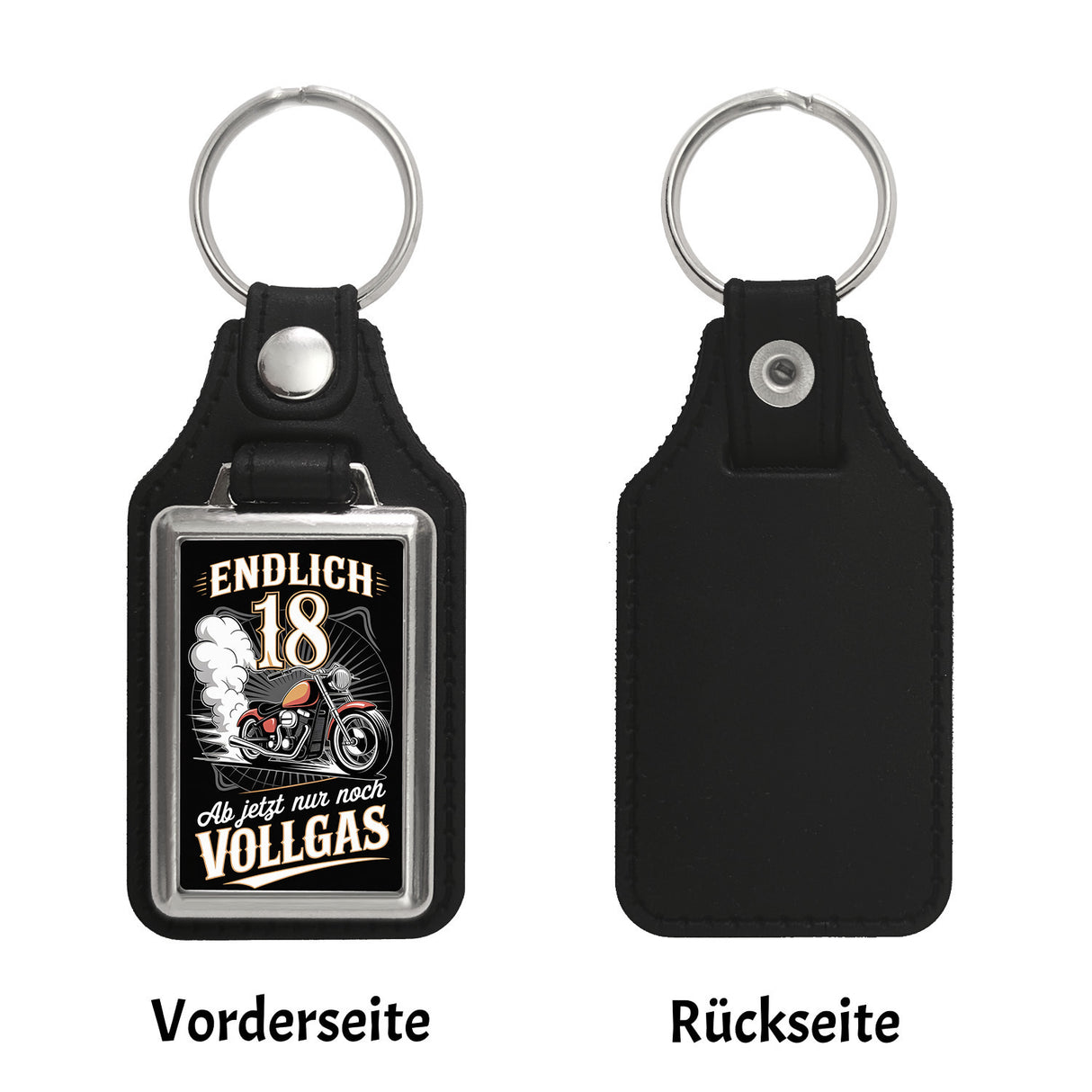 Endlich 18 Motorrad Schlüsselanhänger - nur noch Vollgas