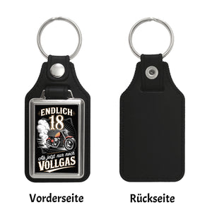 Endlich 18 Motorrad Schlüsselanhänger - nur noch Vollgas