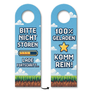 Bitte nicht stören Pixel-Art Zocken Türhänger für Gamer