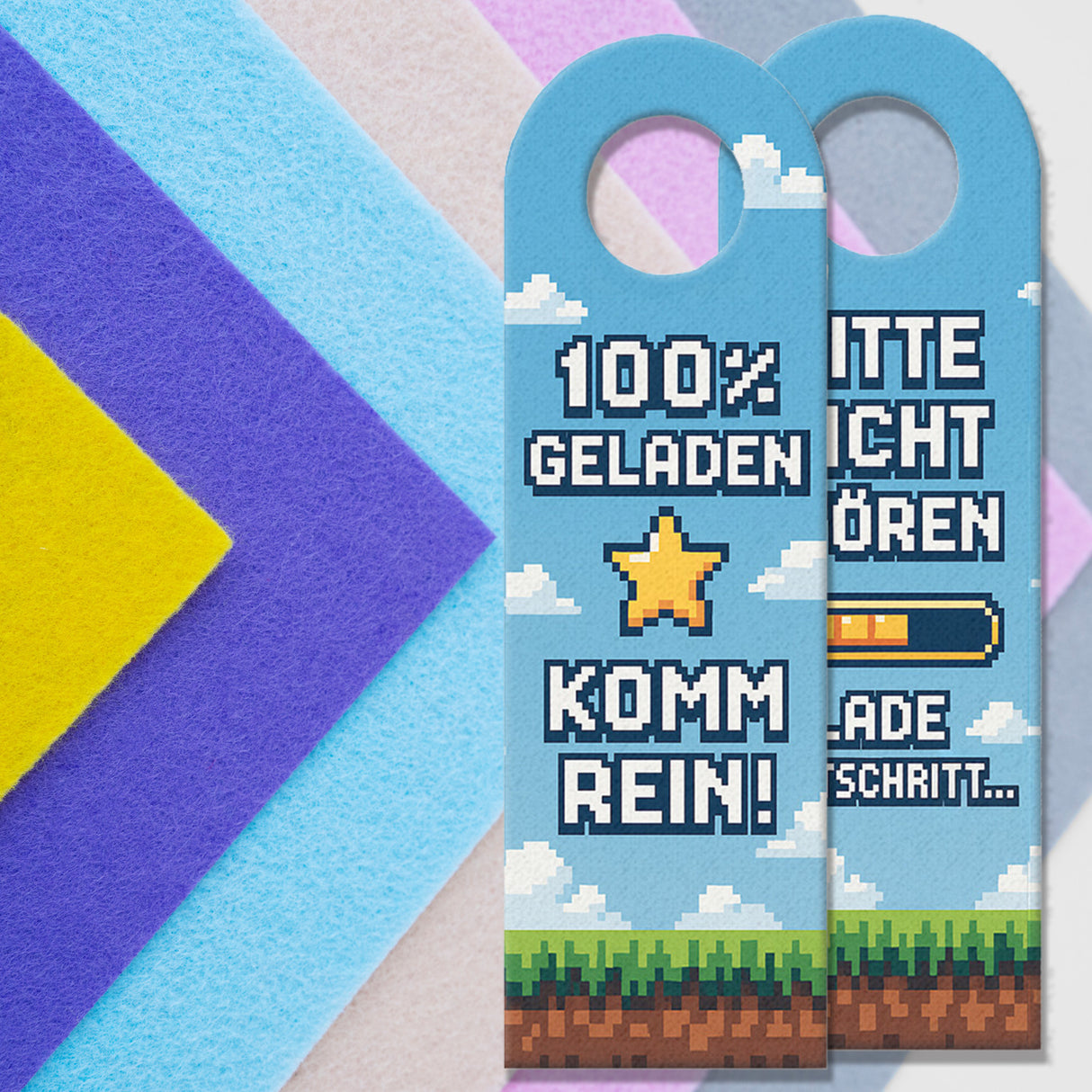 Bitte nicht stören Pixel-Art Zocken Türhänger für Gamer