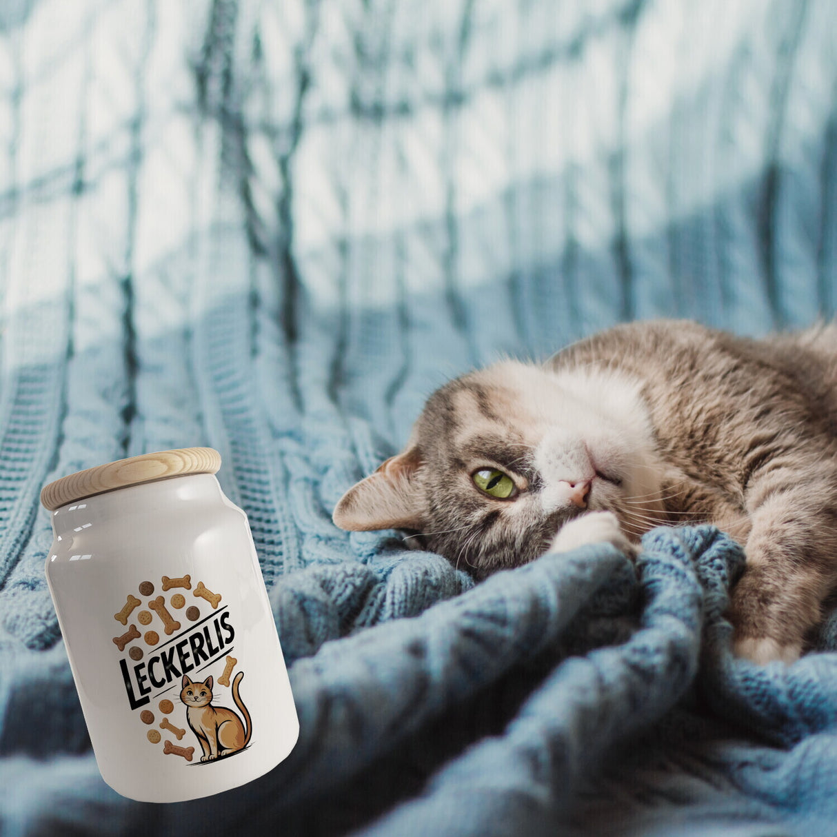 Leckerlis für Katzen Keksdose im Retro-Stil