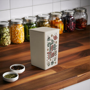 Tea Time Cartoon TeeDose 900ml mit lustigen Teetassen