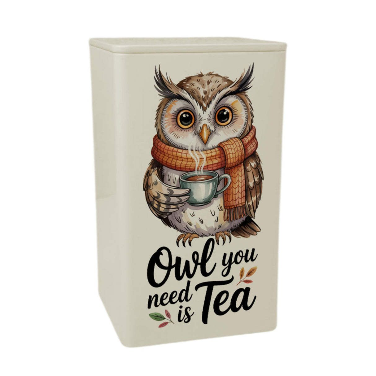 Owl You Need Is Tea TeeDose 900ml mit Aquarell Eule