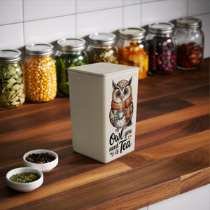 Owl You Need Is Tea TeeDose 900ml mit Aquarell Eule