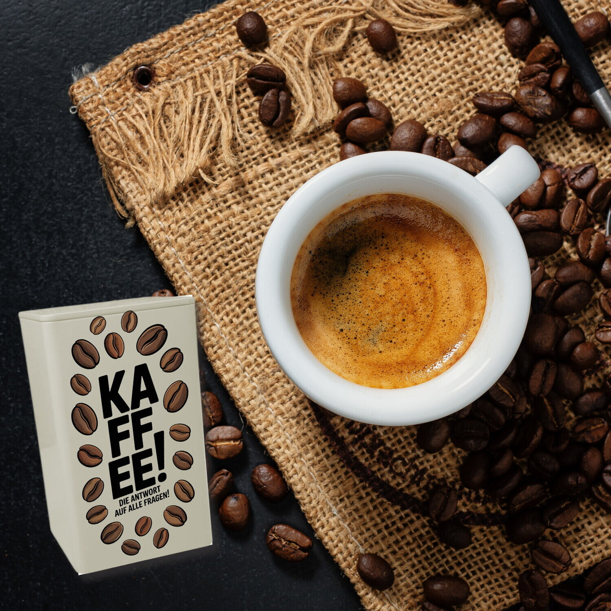 KAFFEE - die Antwort auf alle Fragen KaffeeDose 900ml für Koffeinjunkies