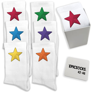epicsocks Star Parade Socken in 37-41 im 6er Set in Geschenkdose im 6er Set in Geschenkbox