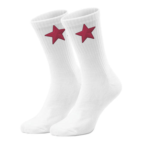 epicsocks Star Parade Roter Stern Socken in 37-41 im Paar