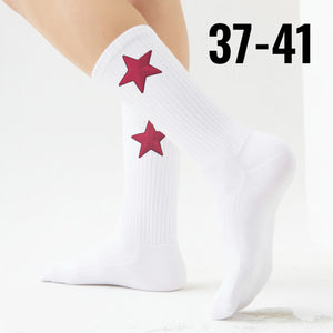epicsocks Star Parade Roter Stern Socken in 37-41 im Paar