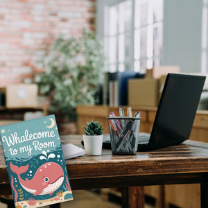 Pinker Wal Souvenir Magnet Whalecome to my room