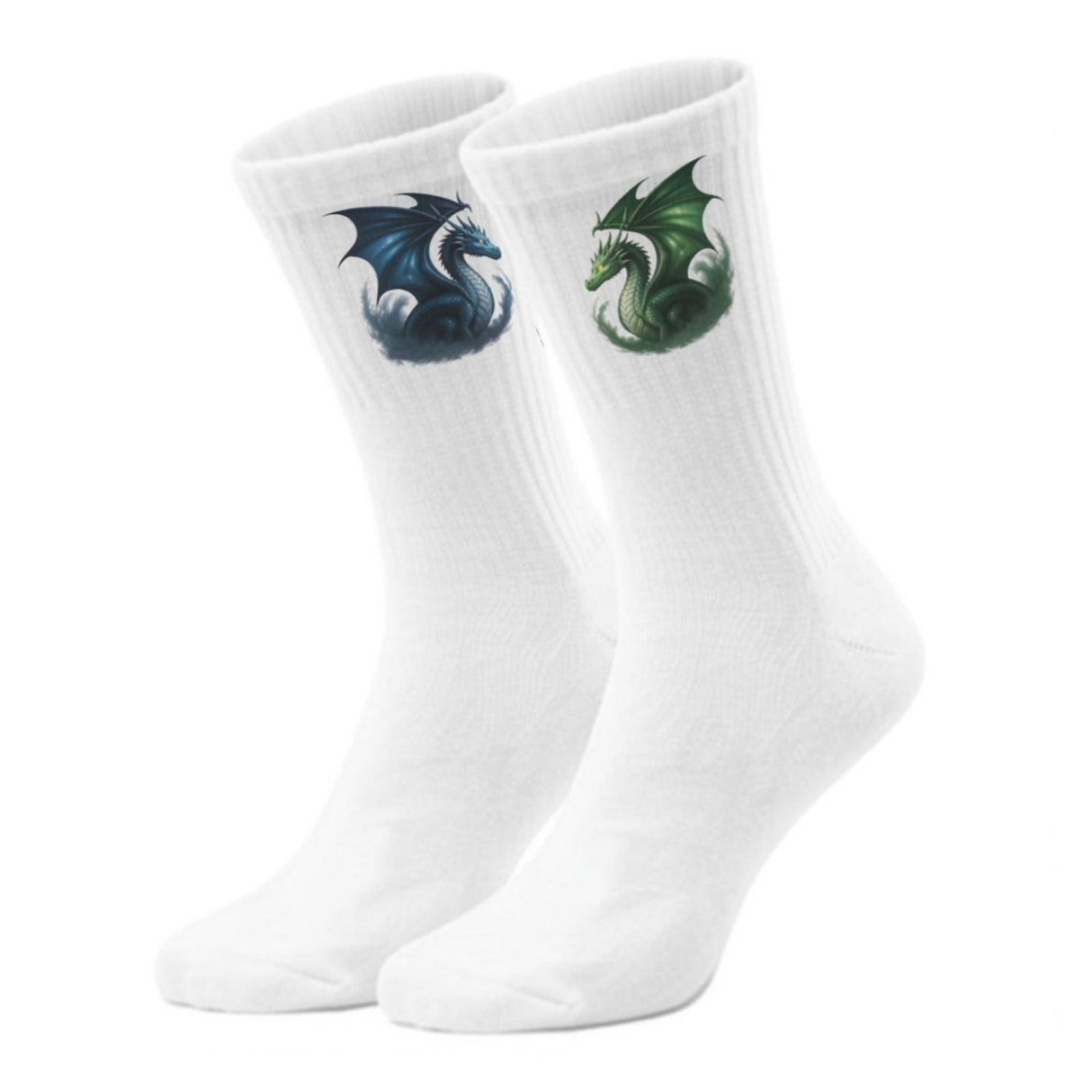 epicsocks Dragon Power grün-blaue Drachen Socken in 37-41 im Paar