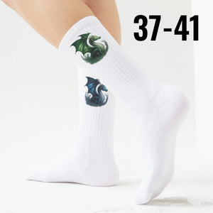 epicsocks Dragon Power grün-blaue Drachen Socken in 37-41 im Paar