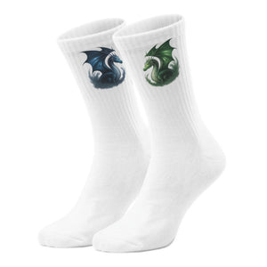 epicsocks Dragon Power grün-blaue Drachen Socken in 37-41 im Paar