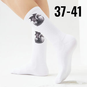 epicsocks Dragon Power Silberner Drache Socken in 37-41 im Paar