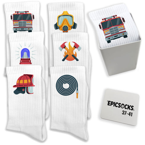 epicsocks FireFeet Socken in 37-41 im 6er Set in Geschenkdose im 6er Set in Geschenkbox