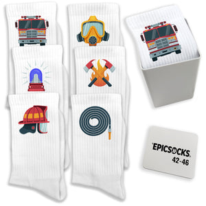 epicsocks FireFeet Socken in 37-41 im 6er Set in Geschenkdose im 6er Set in Geschenkbox