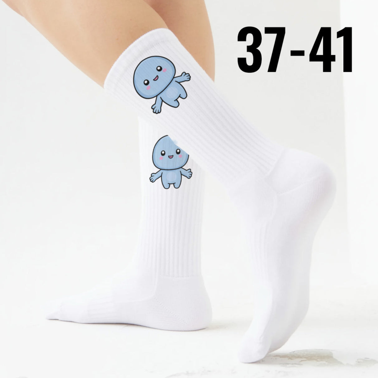 epicsocks Kawaii Friends Hug Me blau Socken in 37-41 im Paar