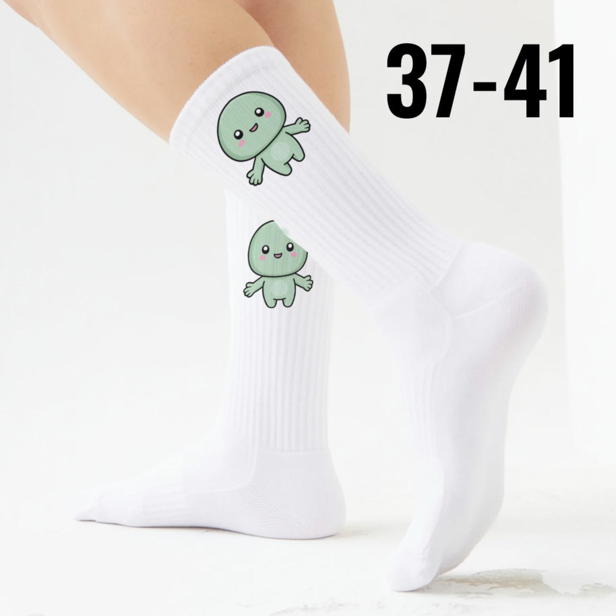 epicsocks Kawaii Friends Hug Me grün Socken in 37-41 im Paar