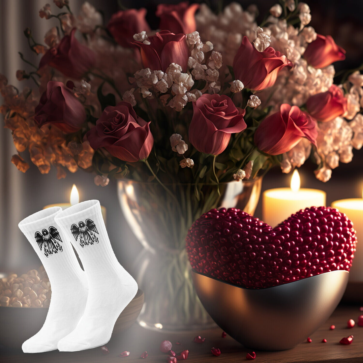 epicsocks DarkRhythms Feuerengel Socken in 37-41 im Paar